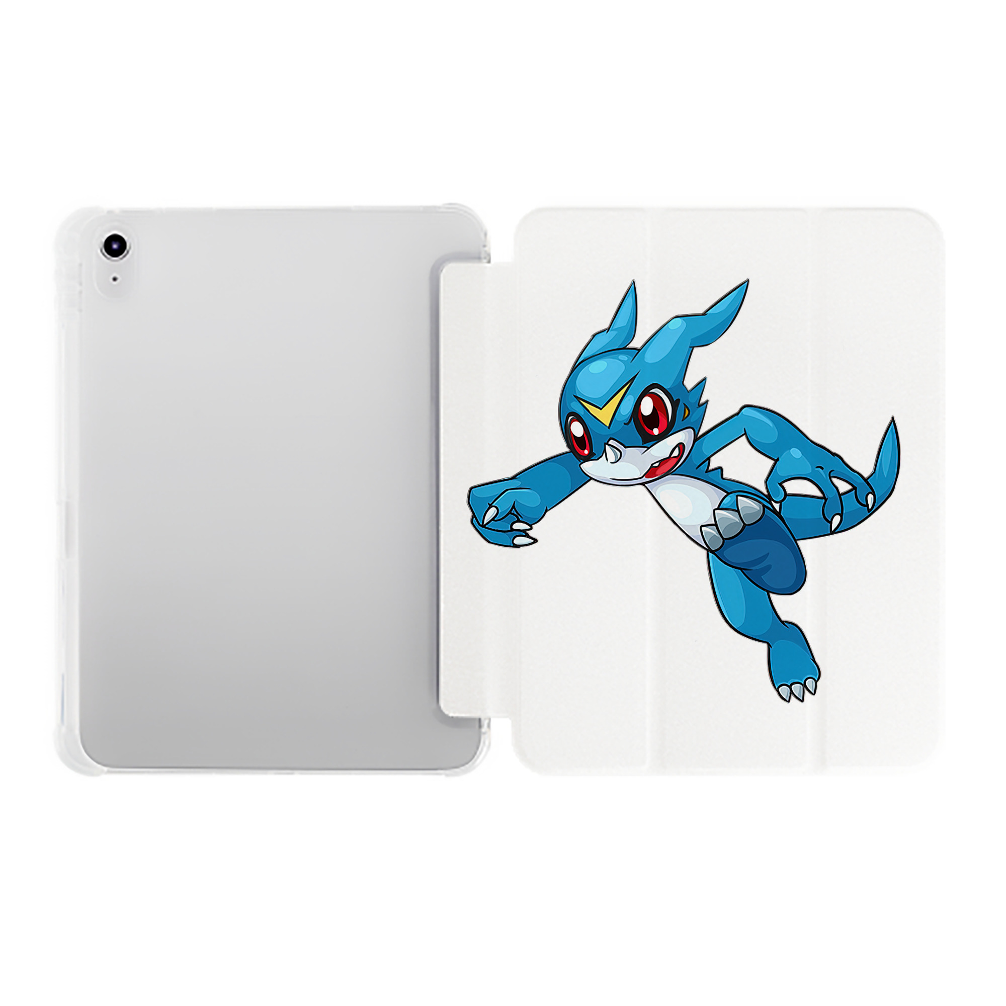 （画像用） Digimon デジタルモンスター/デジモン IPad ケース ペン収納付き 三つ折りスタンド PUレザー×シリコン 対応機種9.5/10.5/10.9インチ